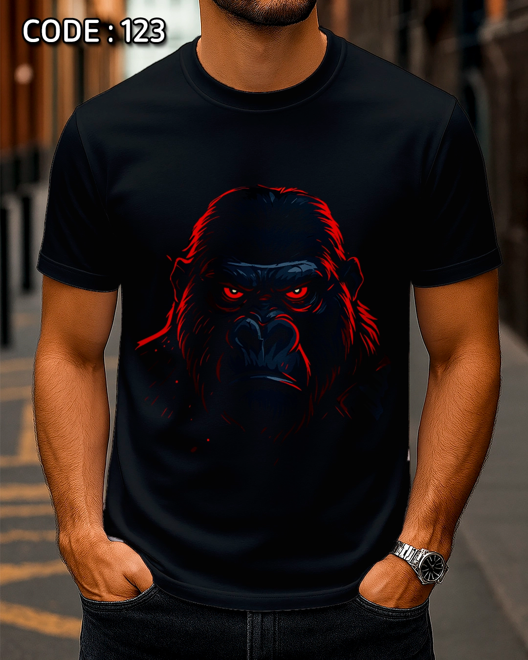 Fierce Red-Eyed Gorilla T-Shirt