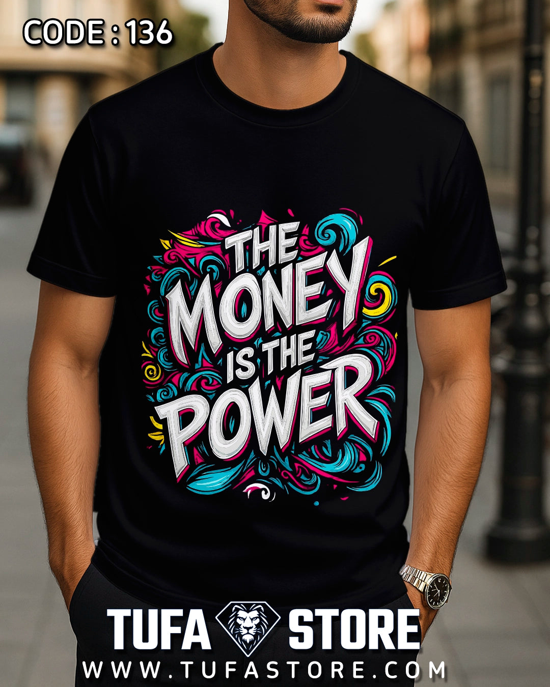 The Money Is The Power Graffiti T-Shirt