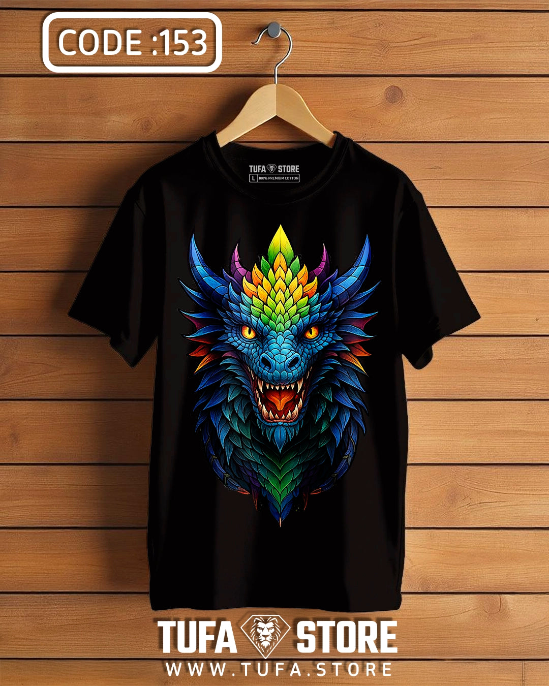 Rainbow Dragon Head T-Shirt