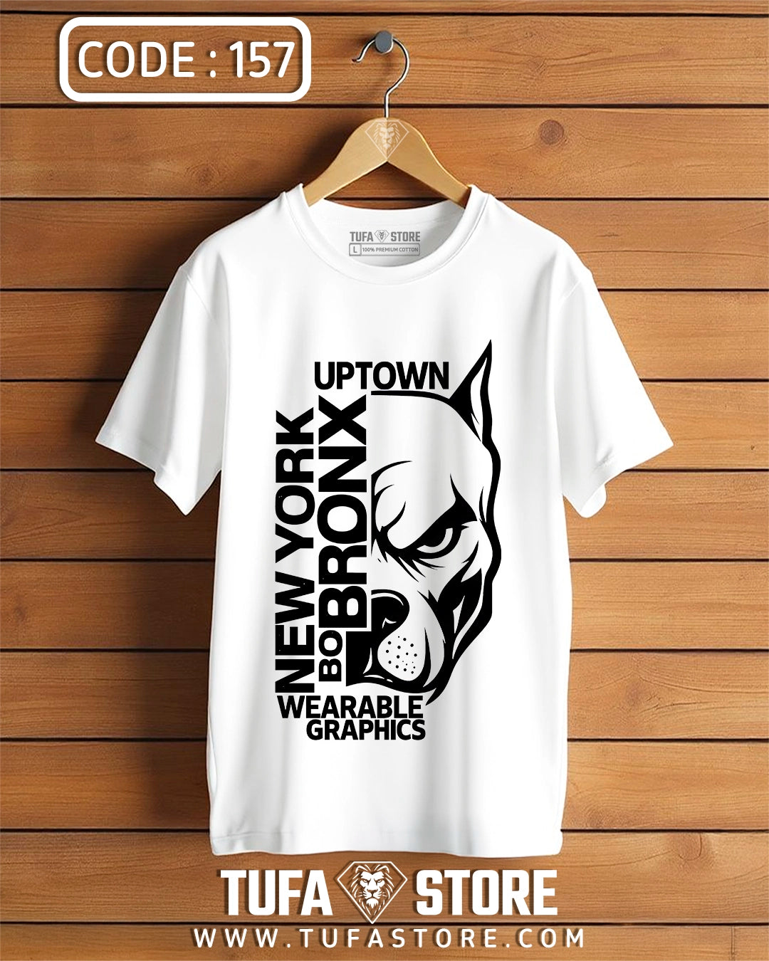 New York Bronx Dog Graphic T-Shirt