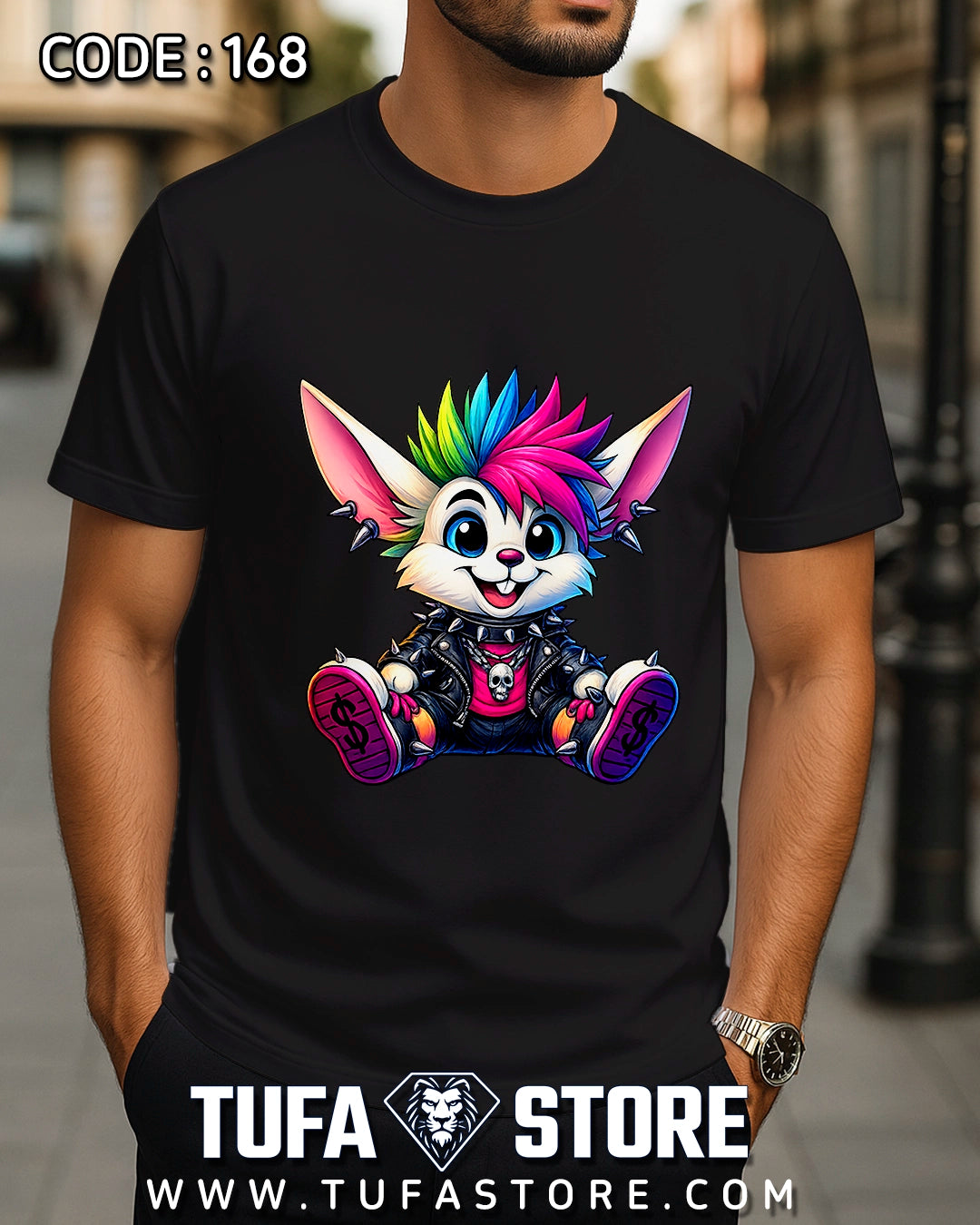 Punk Rainbow Bunny T-Shirt