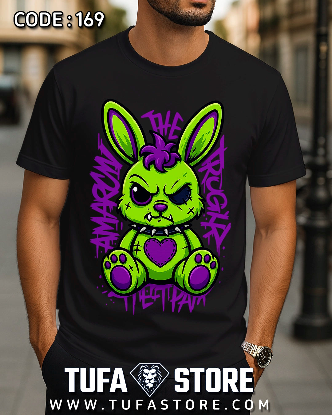 Tough Green Bunny T-Shirt