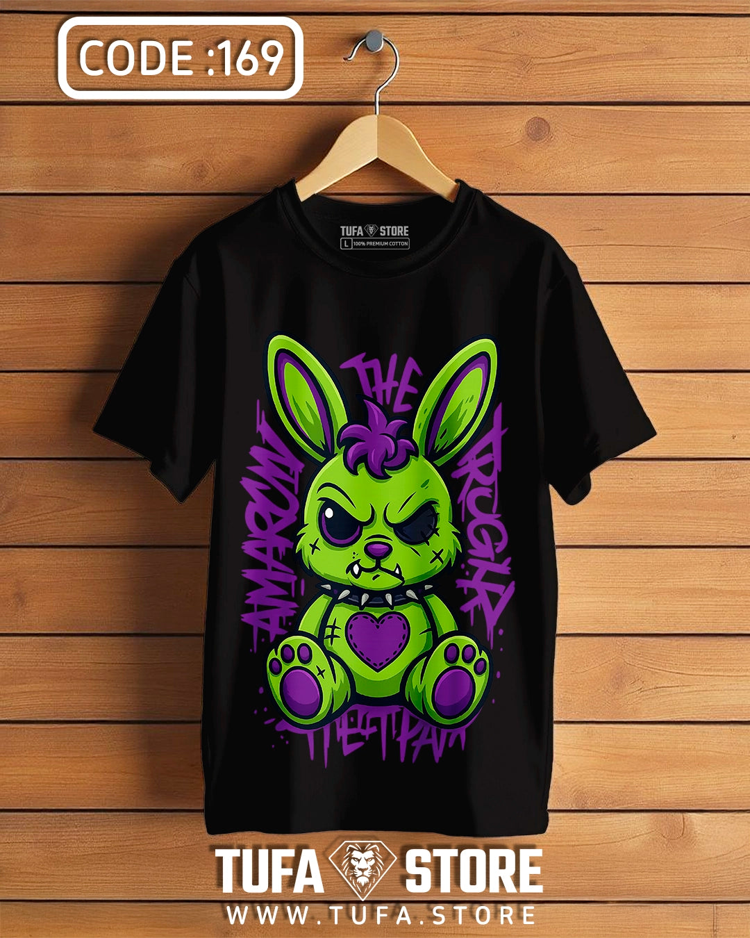 Tough Green Bunny T-Shirt
