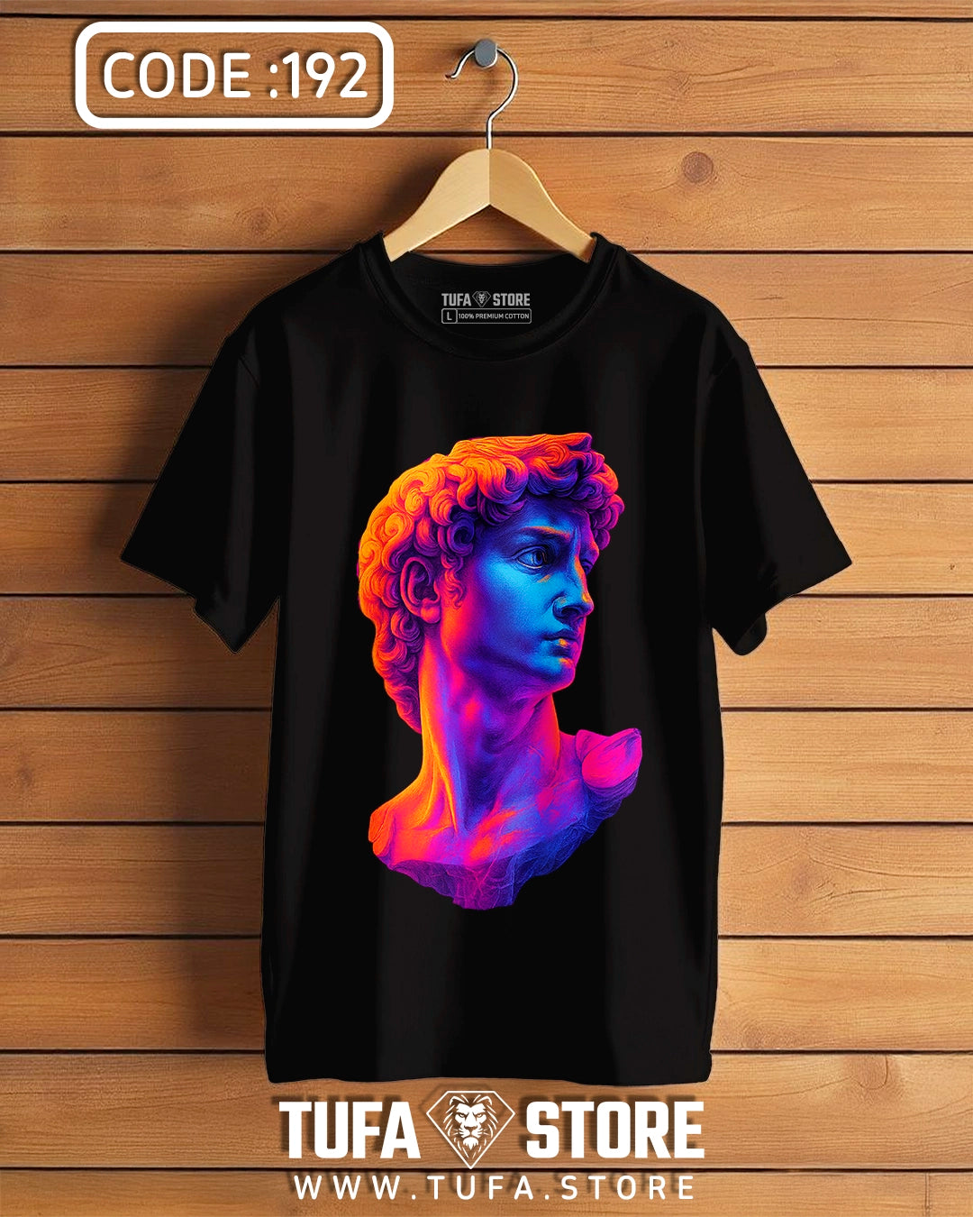 Neon David Sculpture T-Shirt