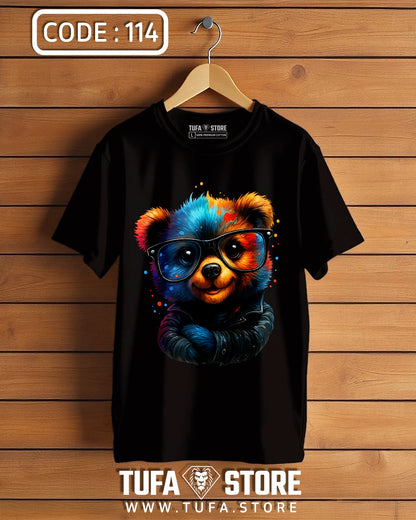 Cool Panda with Glasses & Jacket T-Shirt