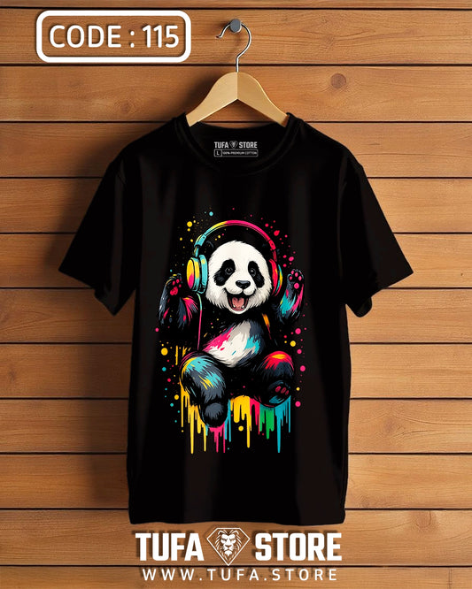 Dancing Panda with Headphones T-Shirt