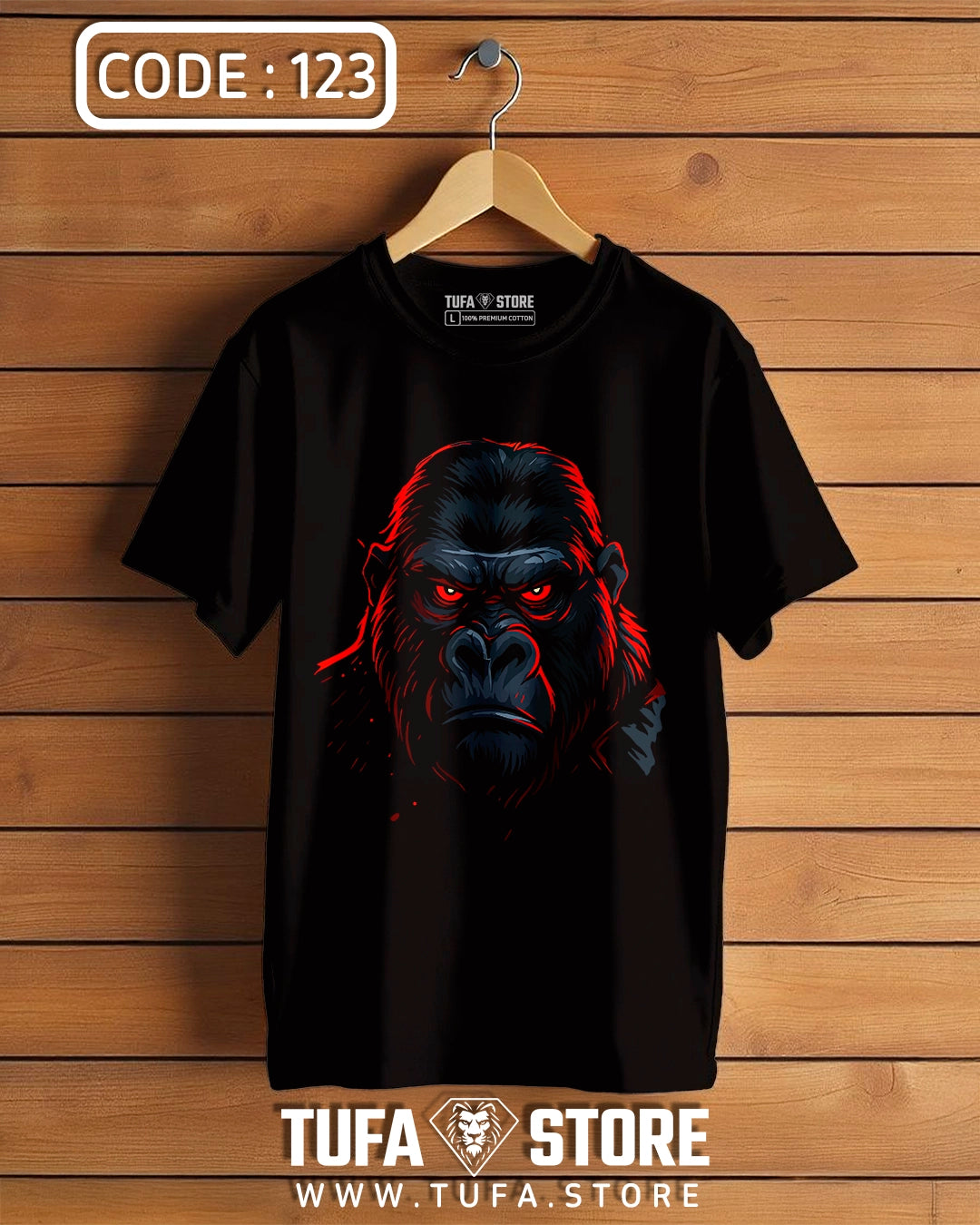 Fierce Red-Eyed Gorilla T-Shirt