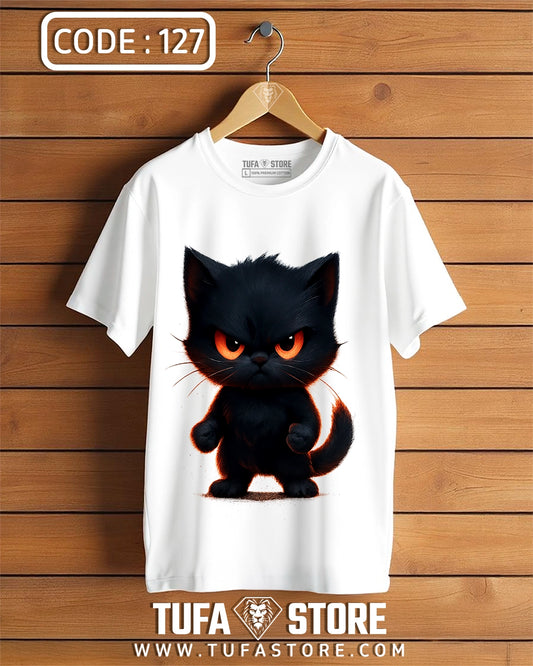 Angry Black Cat T-Shirt