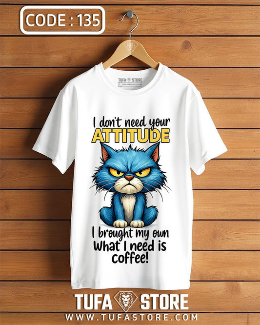 Grumpy Cat "I Don’t Need Your Attitude, I Need Coffee!" T-Shirt
