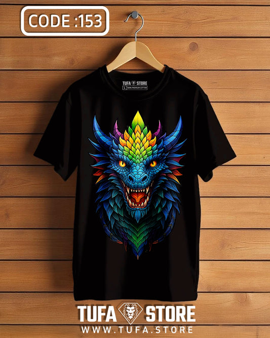 Rainbow Dragon Head T-Shirt