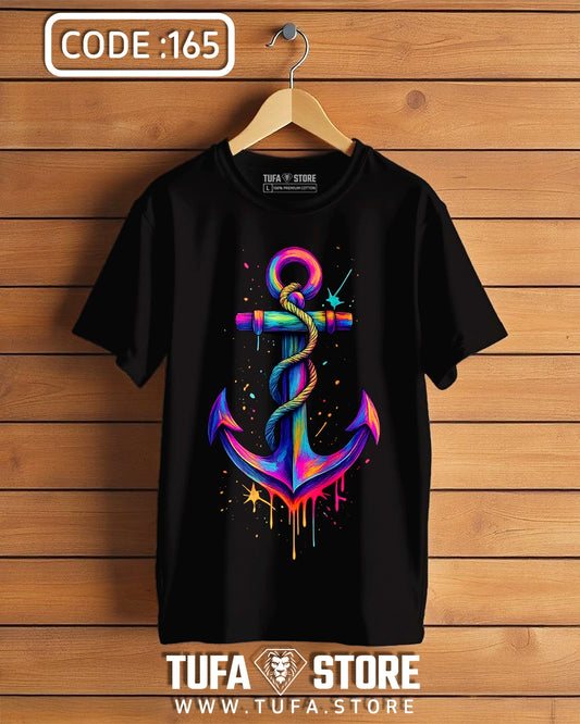 Neon Anchor Graffiti T-Shirt
