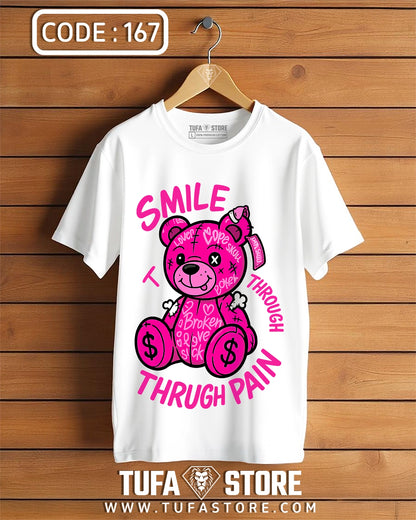 Smile Through Pain Teddy Bear T-Shirt