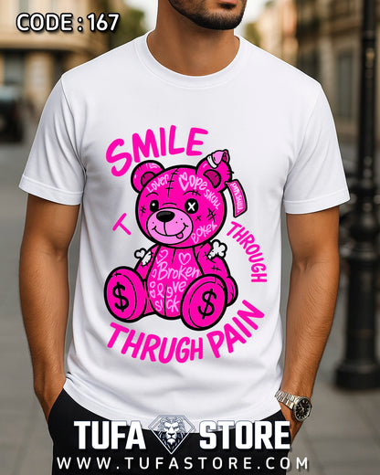 Smile Through Pain Teddy Bear T-Shirt