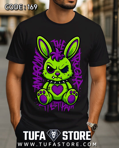 Tough Green Bunny T-Shirt
