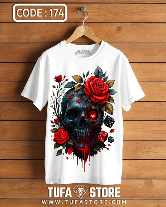 Dark Skull & Roses T-Shirt